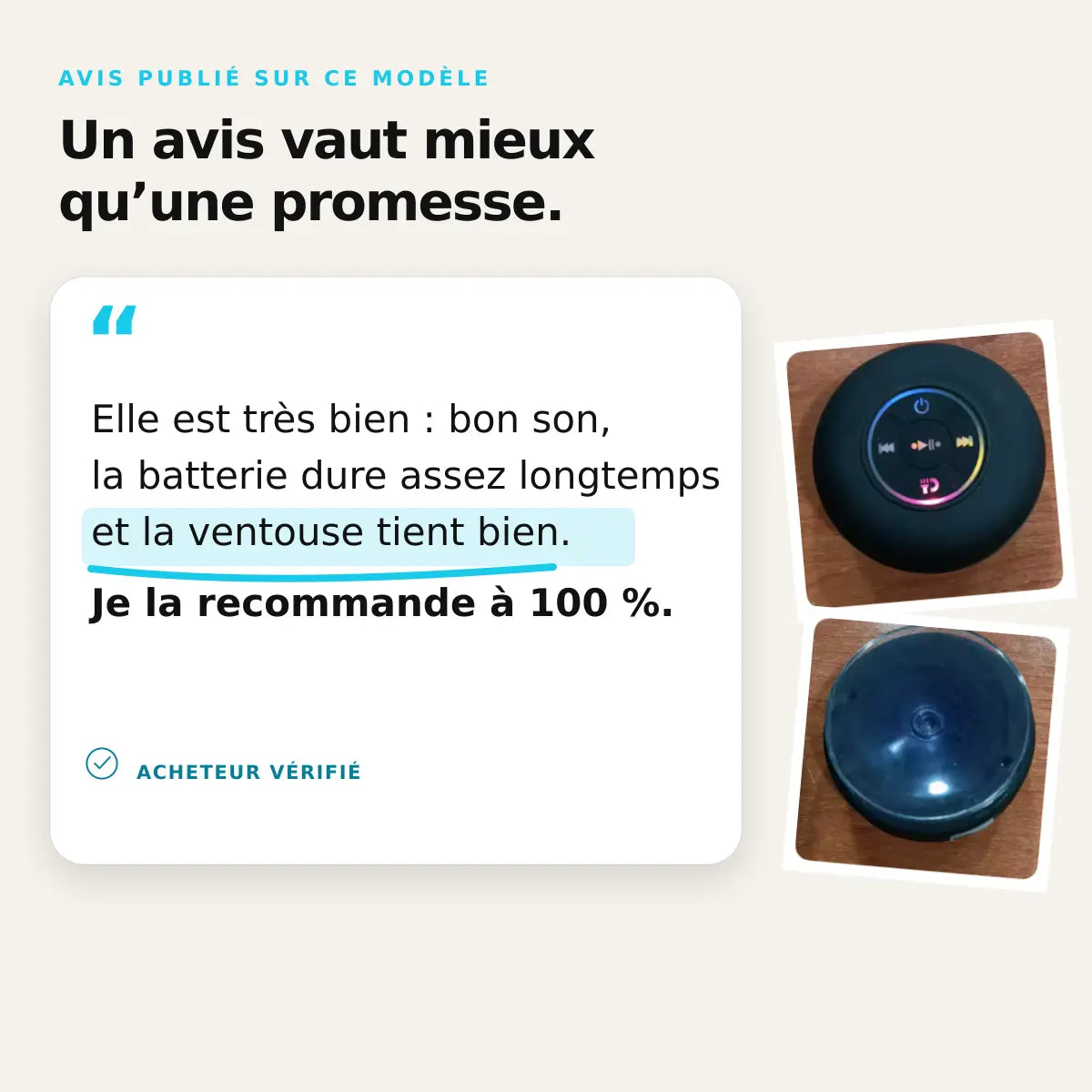 Avis d’un acheteur vérifié publié sur le modèle d’origine, accompagné de ses photos du produit